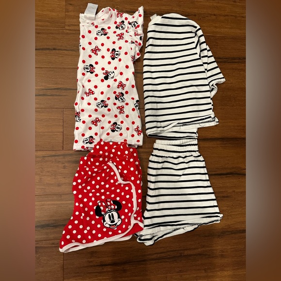 H&M Other - Bundle Girls Size 11/12 shorts and top sets- perfect for park wear Disney H&M